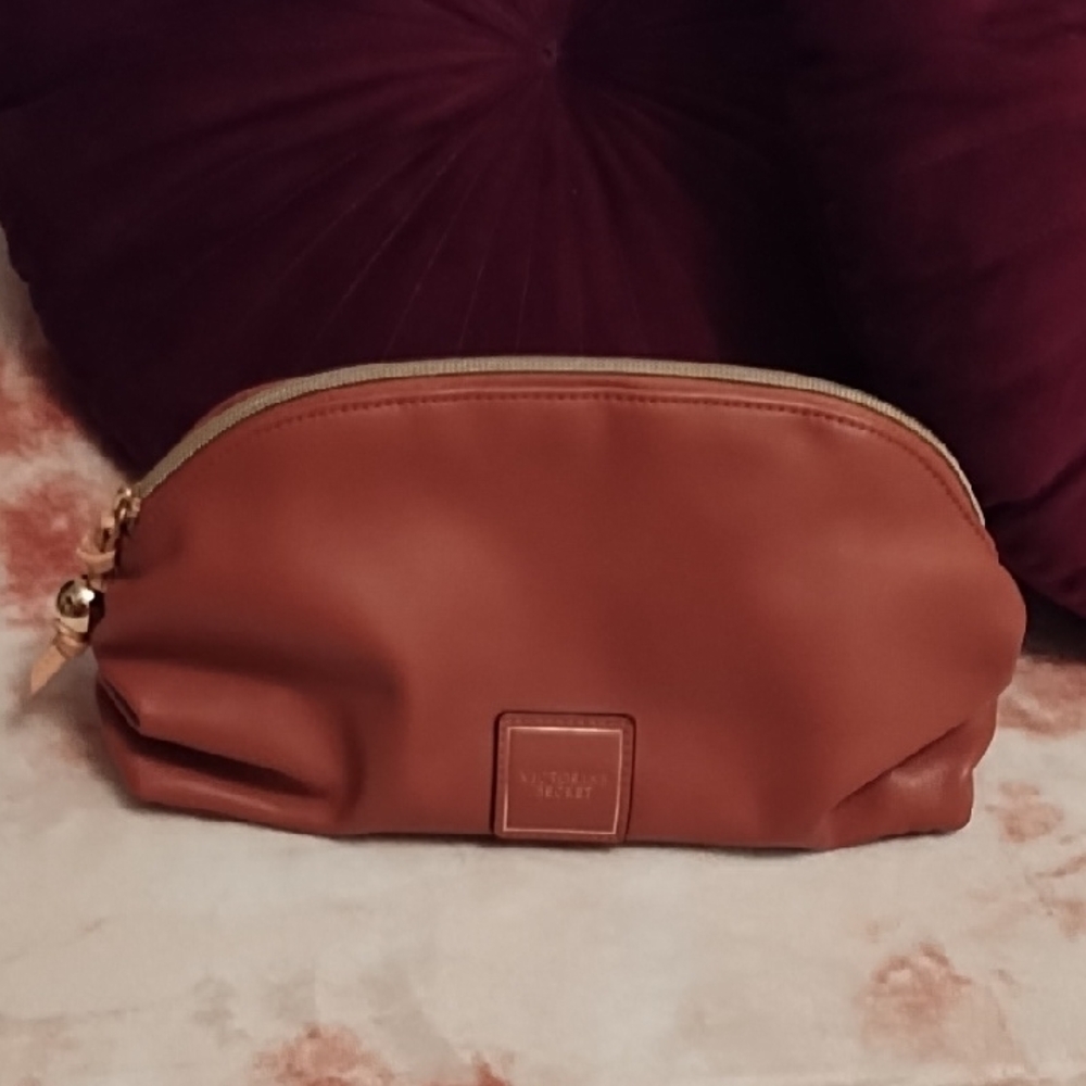 Victoria's Secret Mauve Cosmetic Bag 🌸Ruched Sides NWOT